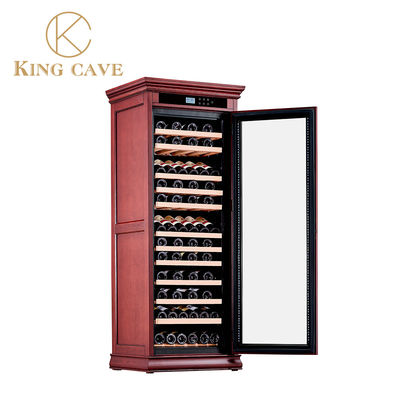 Customized Wine Cooler Cabinet With Embraco Compressor Imported Oak Materials