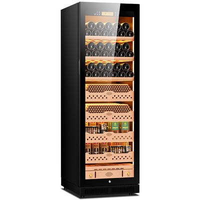 좋은 가격 디지털 온도 및 습도 제어와 함께 스페인 신장 담배 냉각 Humidor 온라인으로