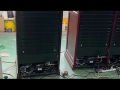 단단한 목재 터치 제어 듀얼존 전기 와인 냉장고 시거 유미도어 캐비닛